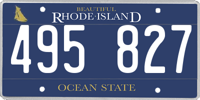 RI license plate 495827