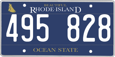 RI license plate 495828