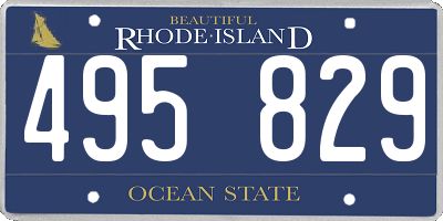 RI license plate 495829