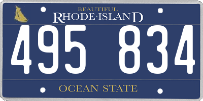 RI license plate 495834