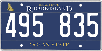 RI license plate 495835