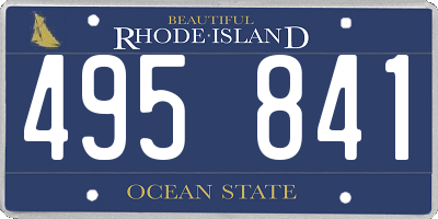 RI license plate 495841