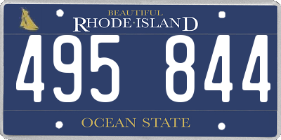 RI license plate 495844