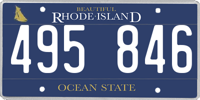 RI license plate 495846