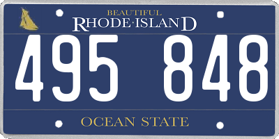 RI license plate 495848