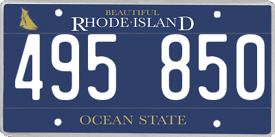 RI license plate 495850