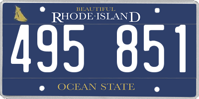 RI license plate 495851