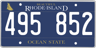 RI license plate 495852