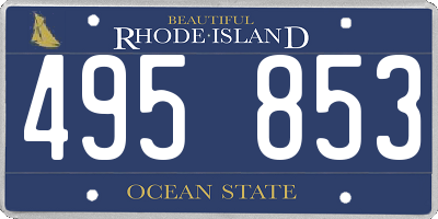 RI license plate 495853