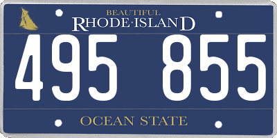 RI license plate 495855