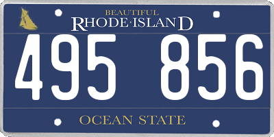 RI license plate 495856