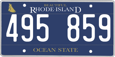 RI license plate 495859