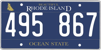 RI license plate 495867