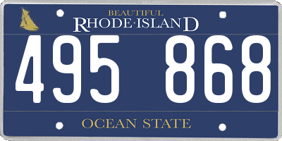 RI license plate 495868