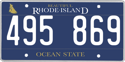 RI license plate 495869