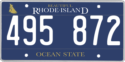 RI license plate 495872