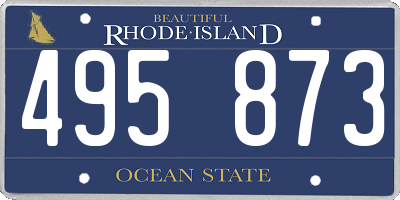 RI license plate 495873