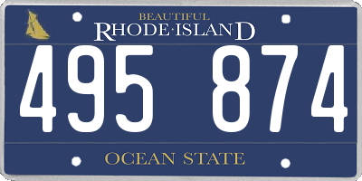 RI license plate 495874