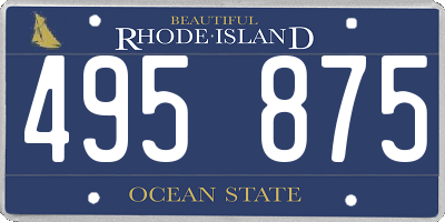 RI license plate 495875