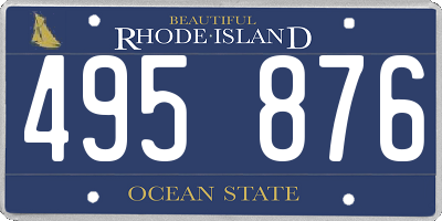 RI license plate 495876