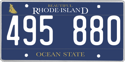RI license plate 495880