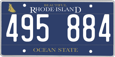 RI license plate 495884