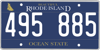 RI license plate 495885