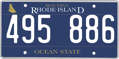 RI license plate 495886
