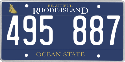RI license plate 495887