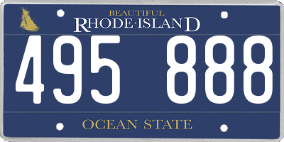 RI license plate 495888
