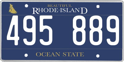 RI license plate 495889