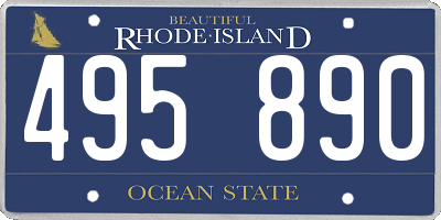 RI license plate 495890