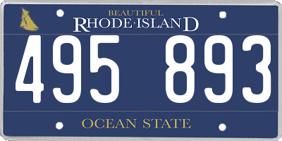 RI license plate 495893