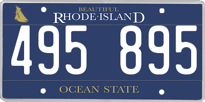 RI license plate 495895