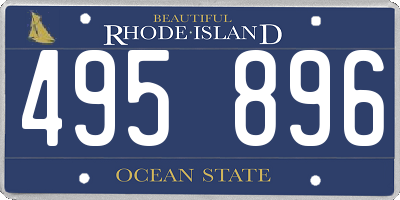 RI license plate 495896