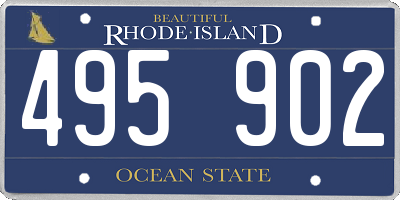 RI license plate 495902