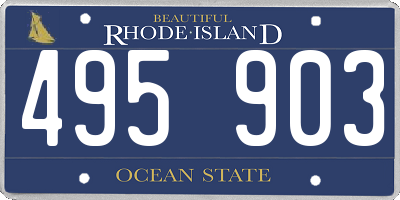 RI license plate 495903