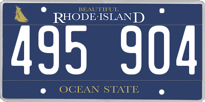 RI license plate 495904