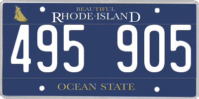 RI license plate 495905