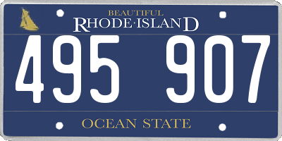 RI license plate 495907