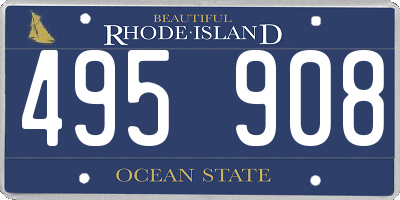 RI license plate 495908