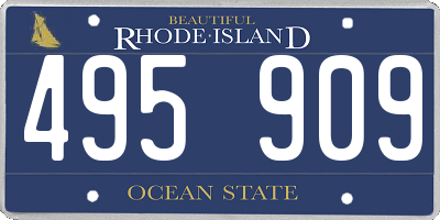 RI license plate 495909