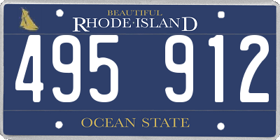 RI license plate 495912