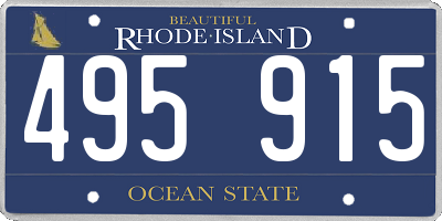 RI license plate 495915