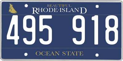 RI license plate 495918