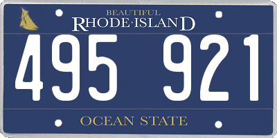 RI license plate 495921