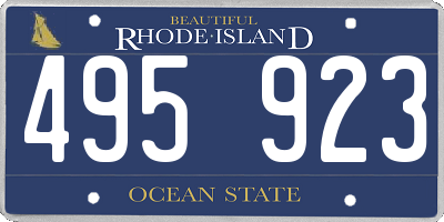 RI license plate 495923