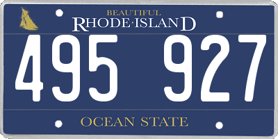 RI license plate 495927