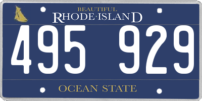 RI license plate 495929
