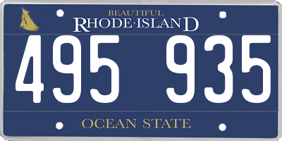 RI license plate 495935